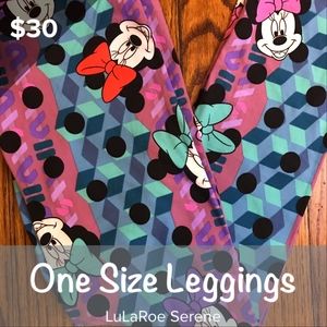 LuLaRoe Adult DISNEY one-size Leggings - size 2-12